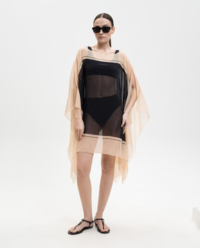 Balmain Пляжное платье из шелка с принтом BKA172450