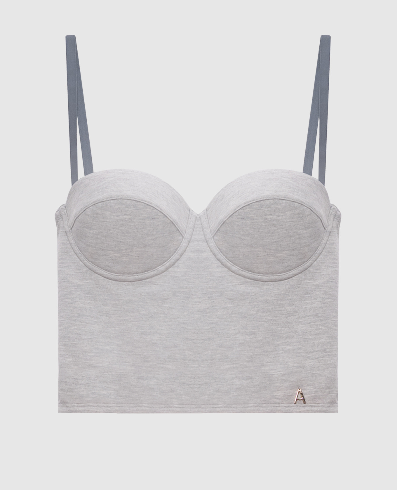 

Серый меланжевый топ-бюстье, Топы