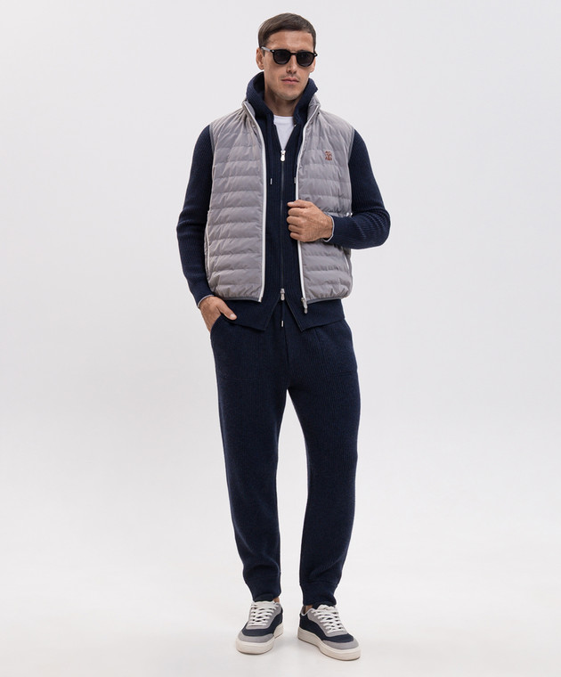 Brunello Cucinelli Синие джоггеры из кашемира M22704849G изображение 2