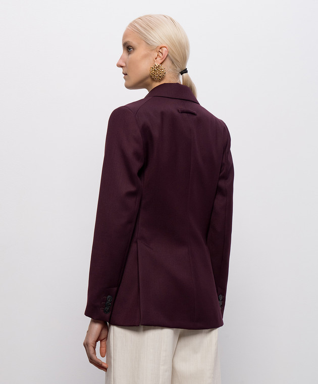 Max & Co Бордовый жакет с шерстью MCOCAMERA изображение 4