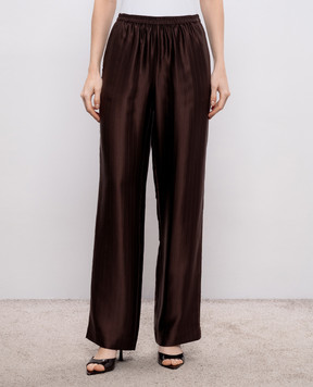 Loulou de Saison Коричневые брюки KADALA с шелком KADALA