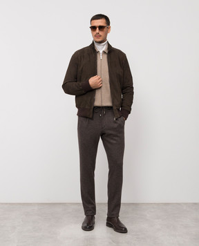 Cashmere&Whiskey Коричнева замшева куртка DF272