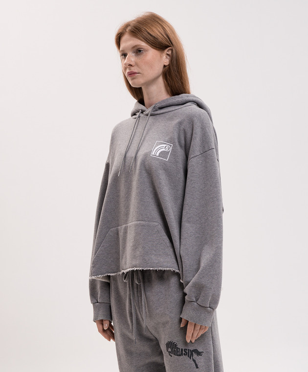 Maison Margiela MM6 Серые худи с брендовым принтом S62GU0151S25337 изображение 3