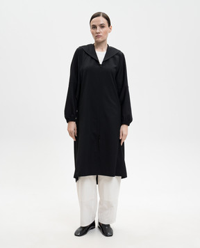 Y`S Yamamoto Чорний плащ з вовни YKJ41130
