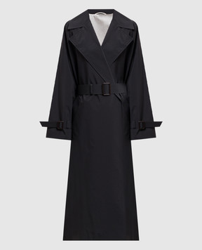 Max Mara Weekend Черный плащ FATTO на запах WKDFATTO