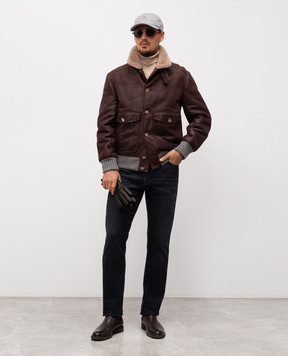Brunello Cucinelli Бордова дублянка MPMPN1952