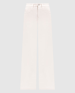 Brunello Cucinelli Джинси кольору айворі з ланцюжком моніль MP137P4021