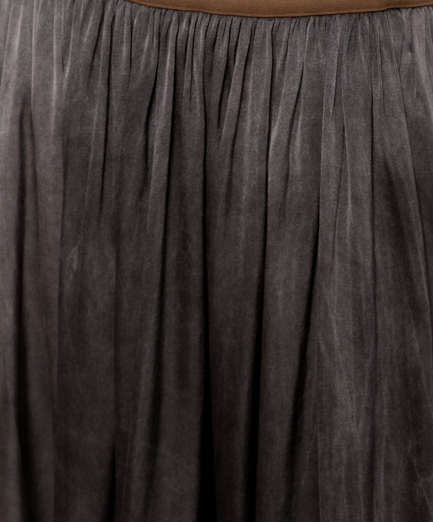 UMA WANG Сіра спідниця Gillian із шовку UW2003 зображення 5