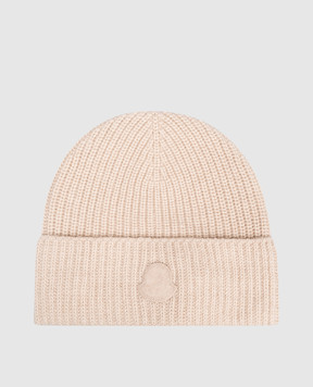 Moncler Бежевая шапка из кашемира K20933B00031M1223