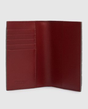 Bottega Veneta Серая кожаная обложка для паспорта Intrecciato 749954VCPP6