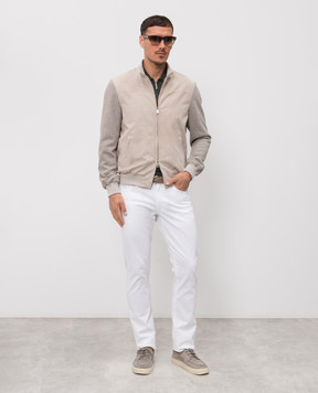 Enrico Mandelli Бежева комбінована куртка 3T907A7405