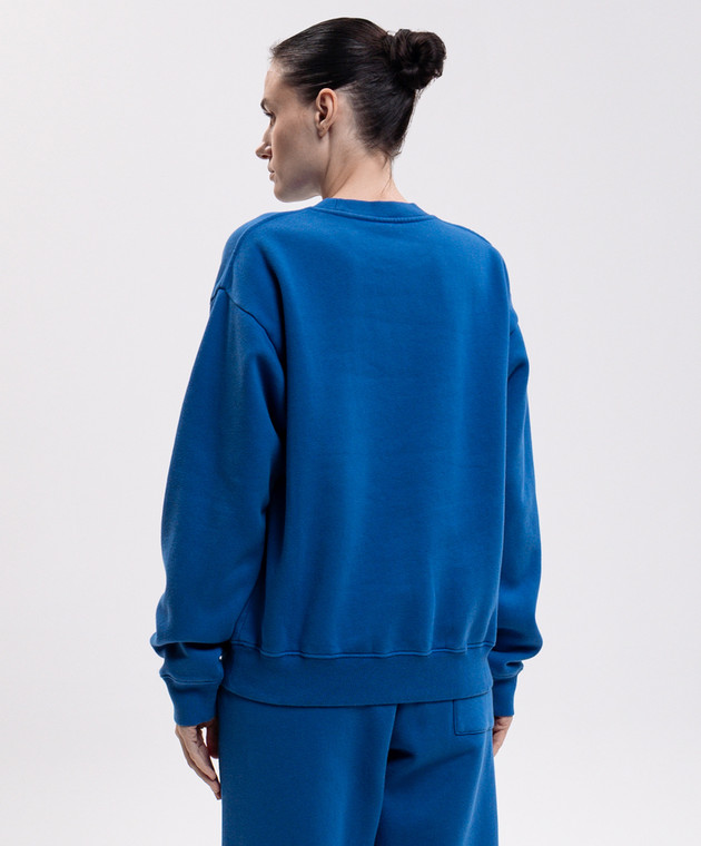 Sporty & Rich Синий свитшот с принтом ST10382279BL164 изображение 4
