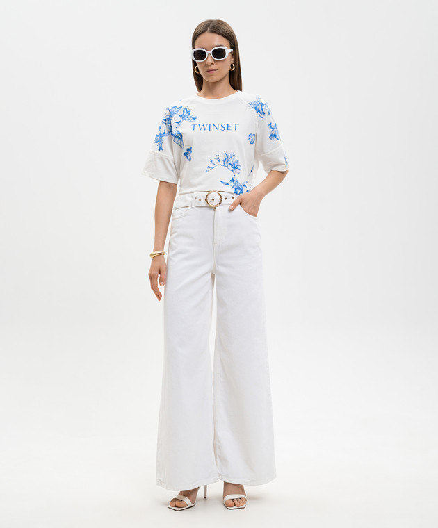 Twinset Білі джинси з поясом 261TT2470 зображення 2