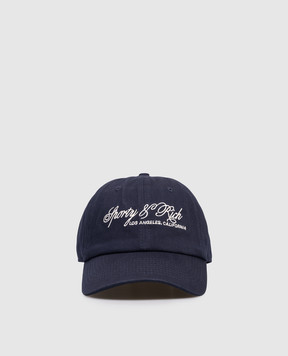 Sporty & Rich Синя кепка з вишивкою логотипа AC07965264BL106
