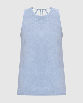 Peserico Блакитний топ з льону S0820102600