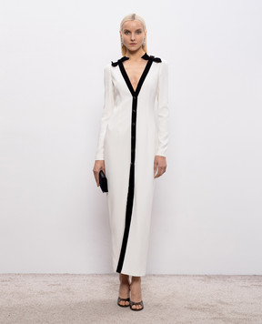 Alessandra Rich Біла сукня Cady з контрастним окантуванням FABX4263F4692