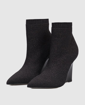 Babe Pay Pls Чорні ботильйони з люрексом 421108T