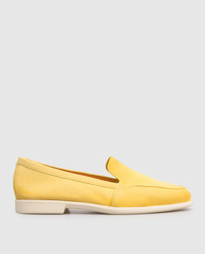 Santoni Желтые замшевые лоферы WULB72051AS1SAEA