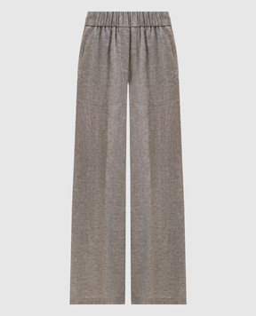 Peserico Бежевые брюки из льна P0405202600