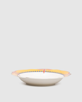 Baci Milano Біла порцелянова салатниця в принт PLA2DOL03