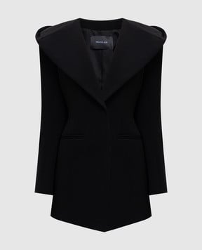 Thierry Mugler Чорний жакет з вовною з капюшоном 25F1VE0465196