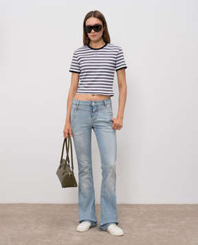 AMIRI Біла футболка в смужку AW326JR008