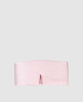 Dore & Rose Розовая маска для сна из шелка в полоску DEEPSLEEPMASK