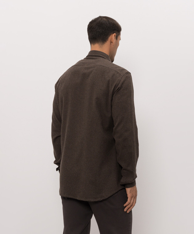 Kiton Коричневая рубашка UMCBUBAH09849 изображение 4