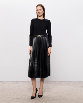 Twinset Черное платье с плиссированием 262TT3430