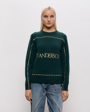 JW Anderson Зеленый свитер с шерстью KW1625YN0471