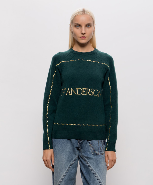JW Anderson Зеленый свитер с шерстью KW1625YN0471 изображение 3
