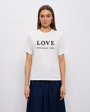 Max Mara Weekend Белая футболка WKDAGILE с пайетками WKDAGILE