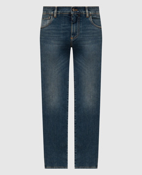 Dolce&Gabbana Синие джинсы слим с эффектом потертости GY07CDG8OW9