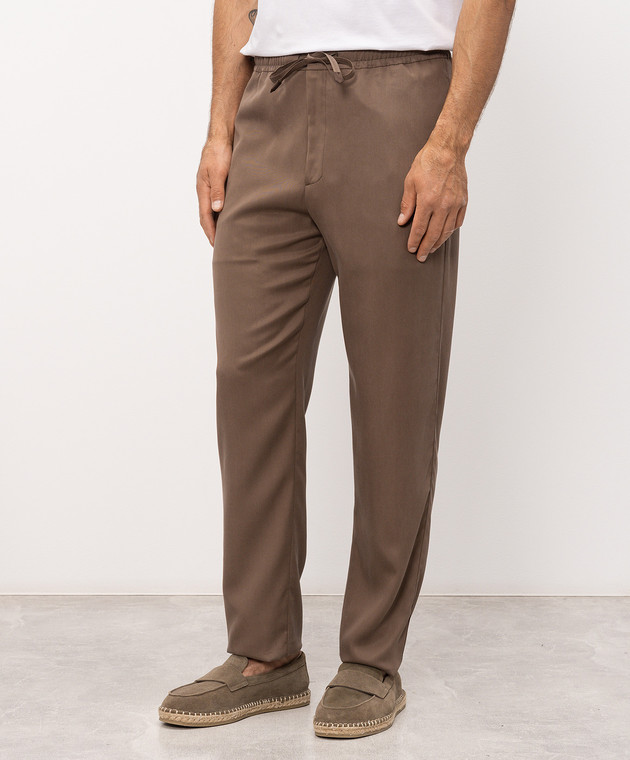 Canali Коричневі штани AE05574U97003 зображення 3