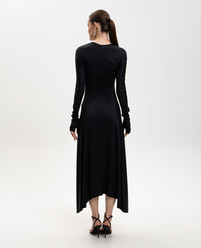 Victoria Beckham Чорна сукня з драпіруванням 1126JDR006984A