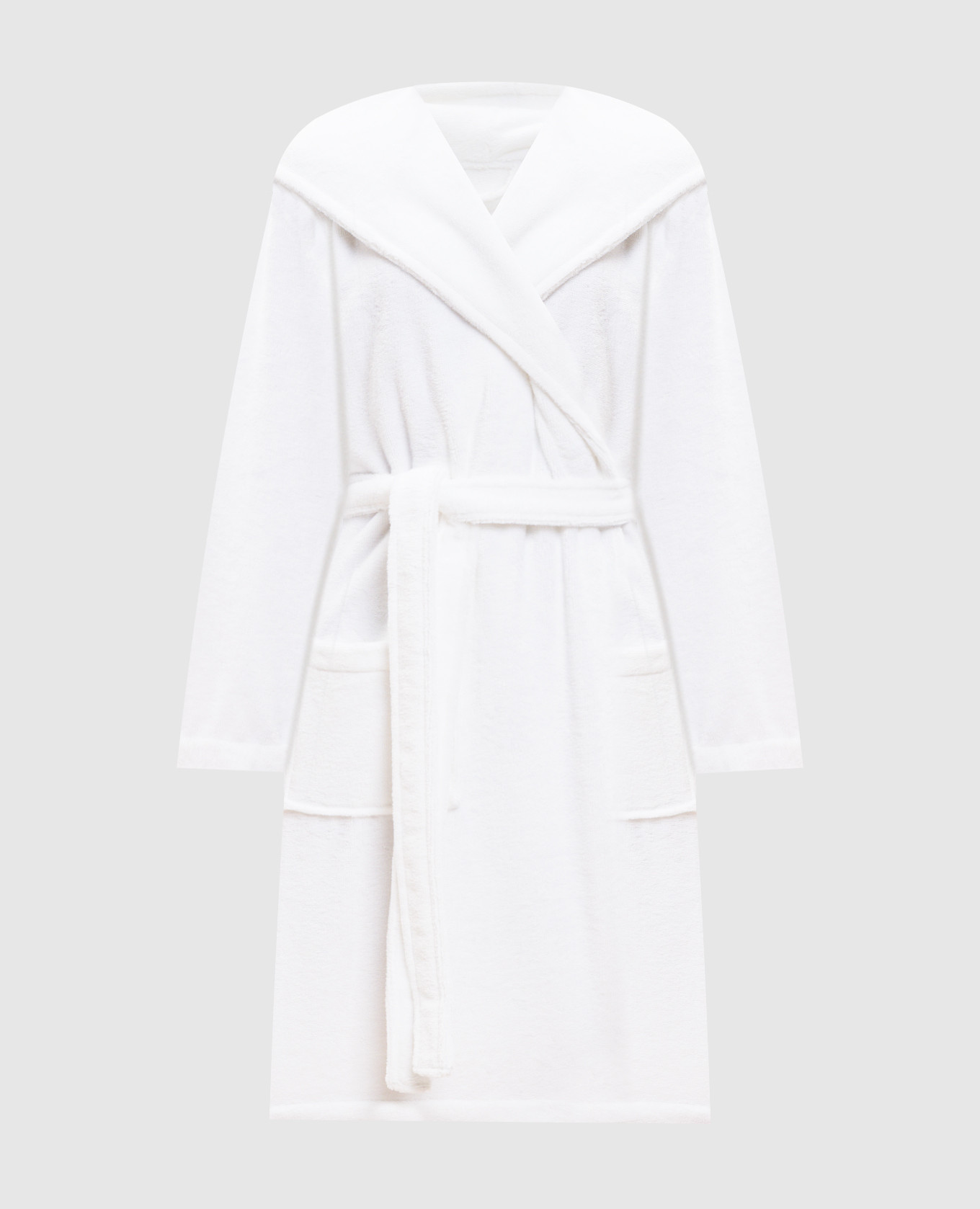 

Белый махровый халат с капюшоном, Халаты