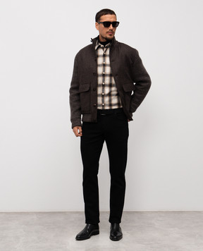 Cashmere&Whiskey Бежевая рубашка в клетку 43752091326