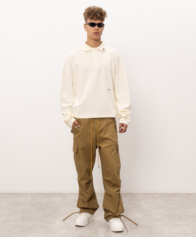 Rhude Поло цвета айвори с вышивкой логотипа RHPF26PO02214 изображение 2