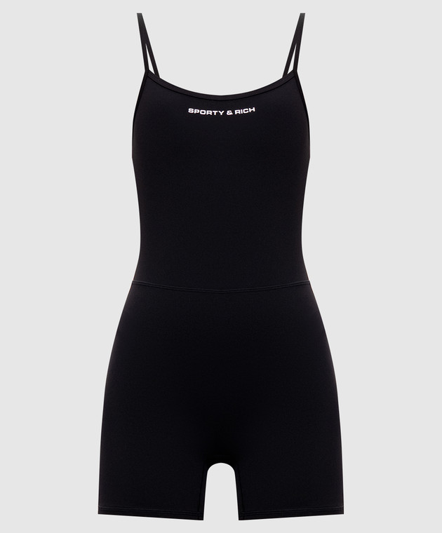 Sporty & Rich Чорний комбінезон з контрастним логотипом JS00188315BA01