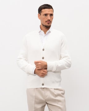 Brunello Cucinelli Белый кардиган M29400116