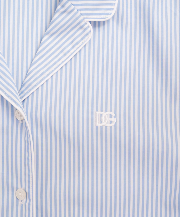 Dolce&Gabbana Детская голубая рубашка в полоску с поясом L56S07FR50S812+ изображение 3