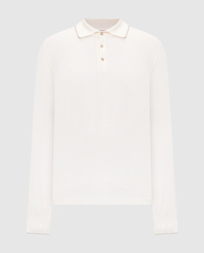 Brunello Cucinelli Бежевое поло с кашемиром MIS806005