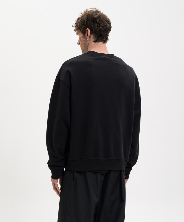 Palm Angels Черный свитшот с контрастным логотипом PMBA08HS26FLE004 изображение 4