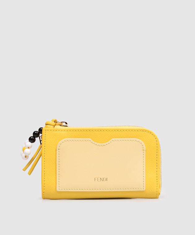 Fendi Желтый кожаный картхолдер 8M0558AWR8 изображение 2