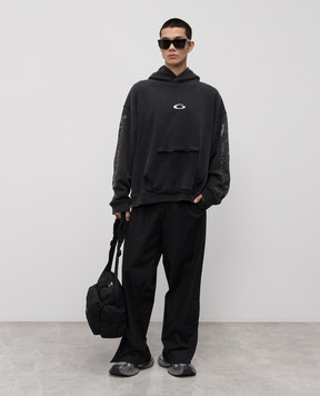 Balenciaga Черные худи с винтажным эффектом 744441TTVE6