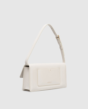 Off-White Шкіряна сумка Jitney 1.0 кольору айворі з емблемою Arrow OWNN172C99LEA001