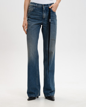 Ann Demeulemeester Синие джинсы Vive с эффектом потертости B0013781FA720