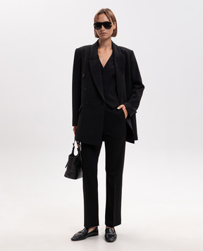 Twinset Черный двубортный жакет с поясом 262LI2DQQ