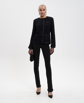 Dolce&Gabbana Чорний твідовий жакет F27EBTHUMJK