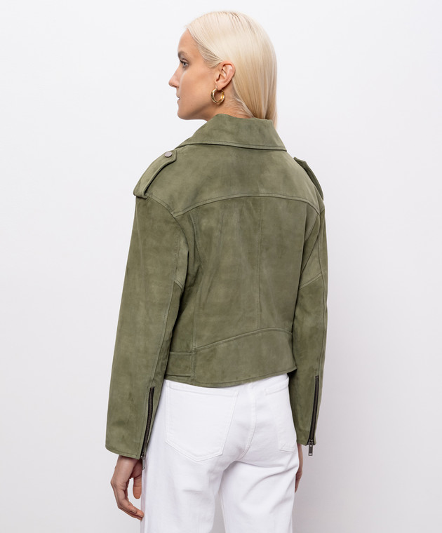 Babe Pay Pls Зелена замшева косуха 2106УКР1SUEDE зображення 4